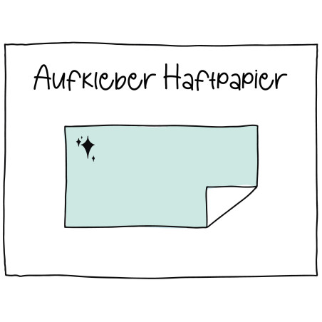 Aufkleber rechteckig Haftpapier