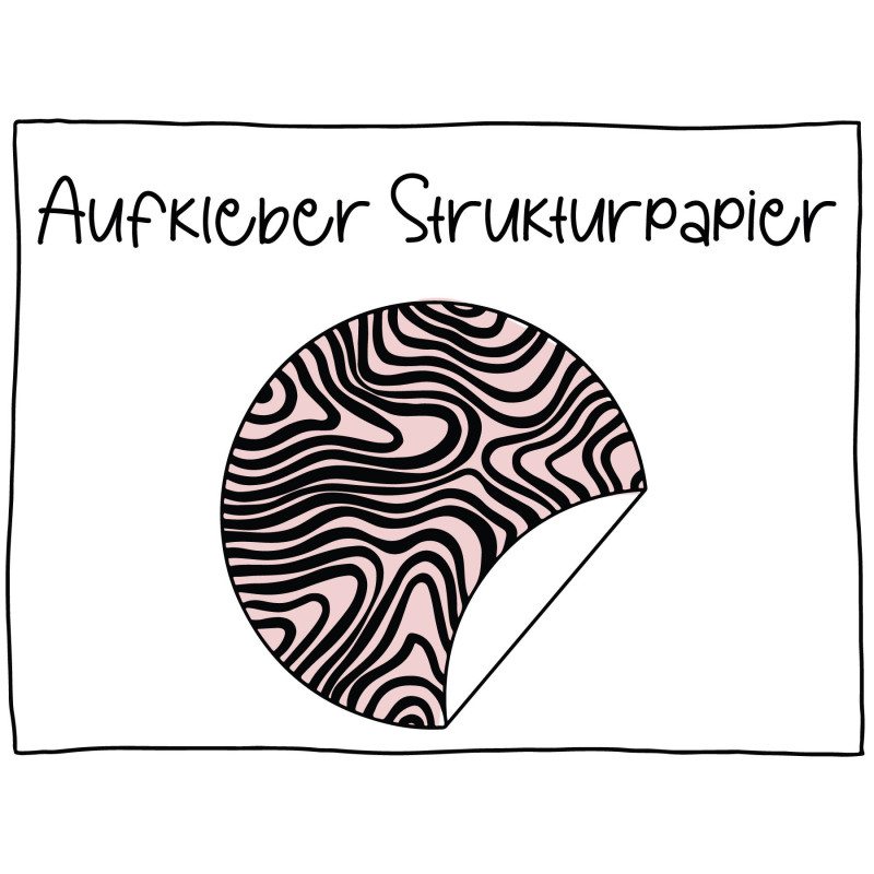Aufkleber rund Strukturpapier
